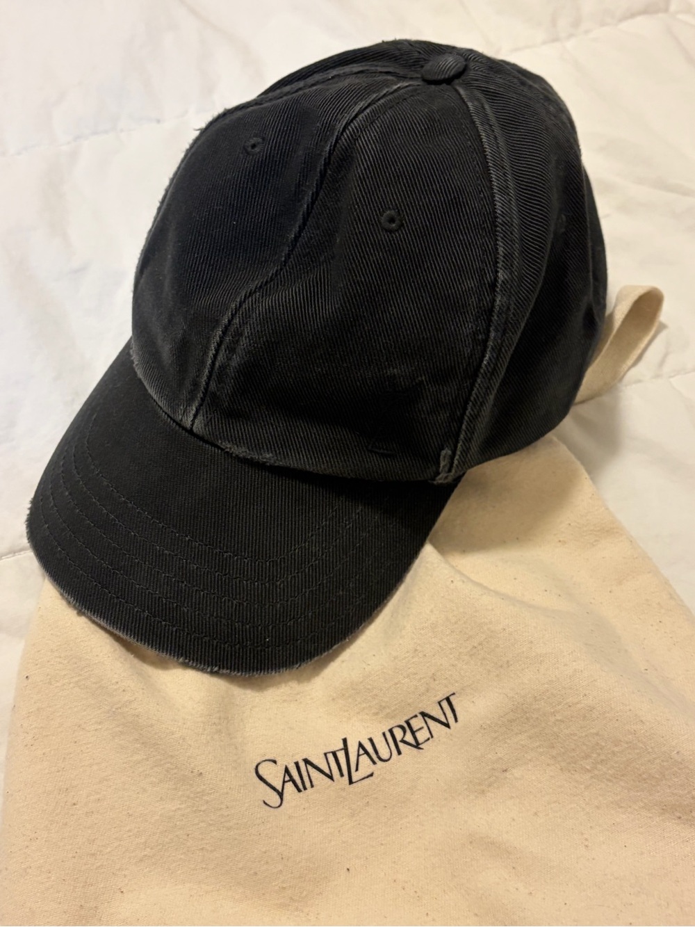New Saint Laurent distressed cap